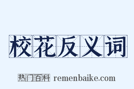 校花反义词是什么意思的图片